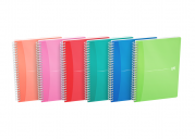 OXFORD Office My Colours Notebook - A5 – Omslag af polypropylen – Dobbeltspiral – Kvadreret 5x5 mm – 180 sider – SCRIBZEE®-kompatibel – Assorterede farver - 100102483_1400_1641460655