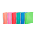 OXFORD Office My Colours Notebook - A5 - Polypropylene Cover - Twin-wire - 5mm Squares - 180 Pages - SCRIBZEE Compatible - Assorted Colours - 100102483_1400_1709630221