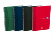OXFORD Office Essentials A-Z Address Book - A4 - Hardback Cover - Twin-wire - Specific Ruling - 144 Pages - Assorted Colours - 100102783_1400_1662366084