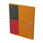 OXFORD International Activebook - A4+ – Omsalg af polypropylen – Dobbeltspiral – Tæt linjeret – 160 sider – SCRIBZEE®-kompatibel – Orange - 100102994_1300_1648589821