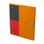 OXFORD International Activebook - A4+ – Omsalg af polypropylen – Dobbeltspiral – Tæt linjeret – 160 sider – SCRIBZEE®-kompatibel – Orange - 100102994_1300_1686173138