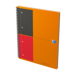 OXFORD International Notebook - A4+ – Hårdt omslag – Dobbeltspiral – Tæt linjeret – 160 sider – SCRIBZEE®-kompatibel – Orange - 100104036_1300_1686165025