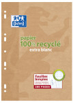 OXFORD RECYCLED LOOSE Leaves - A4 - Cardboard Box - Seyès Squares - 200 punched pages - 100105675_1100_1583239381