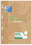 OXFORD RECYCLED DOUBLE SHEETS - A4 - Cardboard Box - Seyès Squares - 200 punched pages - 100105676_1100_1583239382