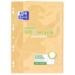 OXFORD RECYCLED DOUBLE SHEETS - A4 - Cardboard Box - Seyès Squares - 200 punched pages - 100105676_1100_1686097064