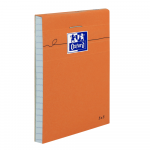 OXFORD Orange Notepad - A7 - Stapled - Coated Card Cover - 5mm Squares - 160 Pages - Orange - 100106275_1300_1631695531