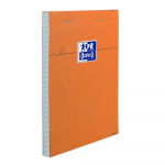 OXFORD Orange Notepad - A6 - Stapled - Coated Card Cover - 5mm Squares - 160 Pages - Orange - 100106278_1300_1631695559