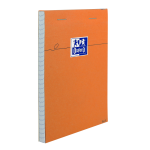 OXFORD Orange Notepad - A6 - Stapled - Coated Card Cover - 5mm Squares - 160 Pages - Orange - 100106278_1300_1686152202