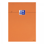 Oxford Bloc-Notes Orange - A4 - Couverture Enduite - Agraphé - Petits carreaux 5x5 - 160 Pages -  Orange - 100106281_1100_1631695582