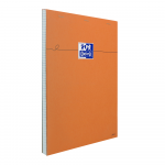 OXFORD Orange Notepad - A4 - Stapled - Coated Card Cover - 5mm Squares - 160 Pages - Orange - 100106281_1300_1631695579
