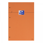 OXFORD Orange Notepad - A4+ - Gelamineerde Kaft - Geniet - Gelijnd - Geruit 5mm - 80 Vel - SCRIBZEE® Compatible - Oranje - 100106283_1100_1631695589