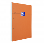 Oxford Bloc-Notes Orange - A4+ - Couverture Enduite - Agraphé - Petits carreaux 5x5 - 160 Pages - Compatible SCRIBZEE ® - Orange - 100106284_1300_1631695592