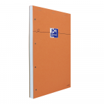 OXFORD Orange Notepad - A4+ - Stapled - Coated Card Cover - Ruled - 160 Pages - SCRIBZEE Compatible - Orange - 100106286_1300_1658146109