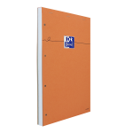 OXFORD Orange Notepad - A4+ - Stapled - Coated Card Cover - Ruled - 160 Pages - SCRIBZEE Compatible - Orange - 100106286_1300_1685151952