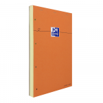 OXFORD Bloc-Notes Orange - A4+ - Couverture Enduite - Agraphé - Ligné Jaune - 160 Pages - Compatible SCRIBZEE ® - Orange - 100106287_1300_1647271559