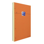 Oxford Bloc-Notes Orange - A4+ - Couverture Enduite - Agraphé - Ligné Jaune - 160 Pages - Compatible SCRIBZEE ® - Orange - 100106287_1300_1677220851