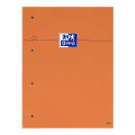 OXFORD Orange Notepad - A4+ 6 Side-Stapled - Coated Card Cover - 5mm Squares - 160 Pages - SCRIBZEE® Compatible - Orange - 100106289_1100_1631695622