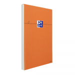 OXFORD Orange Notepad - A4+ - Stapled - Coated Card Cover - Plain - 160 Pages - Orange - 100106292_1300_1631695626