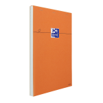 OXFORD Orange Notepad - A4+ - Stapled - Coated Card Cover - Plain - 160 Pages - Orange - 100106292_1300_1686152241