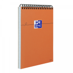 OXFORD Orange Notepad - A5 - Twin-wire - Coated Card Cover - 5mm Squares - 160 Pages - Orange - 100106296_1300_1631695646