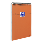 OXFORD Orange Notepad - A5 - Twin-wire - Coated Card Cover - 5mm Squares - 160 Pages - Orange - 100106296_1300_1686152252