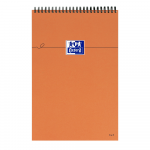 OXFORD Orange Notepad - A4+ - Twin-wire - Coated Card Cover - 5mm Squares - 160 Pages - SCRIBZEE® Compatible - Orange - 100106297_1100_1631695653