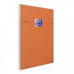 OXFORD Orange Notepad - A4 - Stapled - Coated Card Cover - Seyès - 160 Pages - Orange - 100106303_1300_1631695670