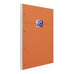 OXFORD Orange Notepad - A4+ Stapled - Coated Card  Cover - Seyès - 160 Pages - SCRIBZEE Compatible - Orange - 100106979_1300_1685150742