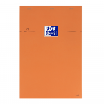 Oxford Bloc-Notes Orange - A4+ - Couverture Enduite - Agraphé - Petits carreaux 5x5 - 160 Pages -  Compatible SRIBZEE ® - Orange - 100108050_1100_1631695684
