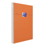 OXFORD Orange Notepad - A4+ - Stapled - Coated Card Cover - 5mm Squares - 160 Pages - SCRIBZEE Compatible - Orange - 100108050_1300_1677205307
