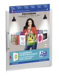 OXFORD POLYVISION RING BINDER - A4 - 30 mm spine - 2-O rings - Polypropylene - Translucent - Clear - 100201408_1100_1685152663