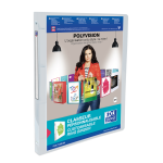 OXFORD POLYVISION RING BINDER - A4 - 20 mm spine - 4-O rings - Polypropylene - Translucent - Clear - 100202277_1300_1709546995
