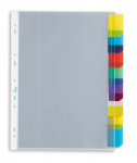 OXFORD kunststof venstertabbladen met gekleurde tabs - A4 - 8 tabs - onbedrukt - 11 gaats - kleurloos - 100204562_3301_1577450845