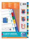 OXFORD Intercalaires couleurs plastique - A4 - 31 onglets - Imprimé 1-31 - 11 Trous - Assortis - 100204790_1101_1586858260