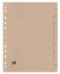 OXFORD Touareg Register - A4 - 10 teilig - blanko - unbedruckt - 11 fach gelocht - aus recyceltem Karton - beige - 100204942_1100_1678808346