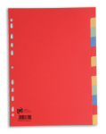 OXFORD Intercalaires couleurs carton - A4 - 12 onglets - Non imprimé - 11 Trous - Assortis - 100204945_1100_1584702561