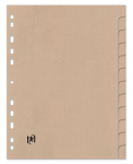 OXFORD Touareg Intercalaires Carton - A4 - 12 onglets - Non imprimé - 11 Trous - Beige - 100204955_1100_1586418827