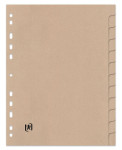 OXFORD Touareg Intercalaires Carton - A4 - 12 onglets - Non imprimé - 11 Trous - Beige - 100204955_1100_1677165367