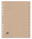 OXFORD Touareg Register - A4 - 12 teilig - blanko - unbedruckt - 11 fach gelocht - aus recyceltem Karton - beige - 100204955_1100_1685141776