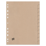 OXFORD Touareg Intercalaires Carton - A4 - 12 onglets - Non imprimé - 11 Trous - Beige - 100204955_1100_1709206015