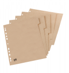 OXFORD Touareg Intercalaires Carton - A4 - 5 onglets - Non imprimé - 11 Trous - Beige - 100204964_1102_1611659164