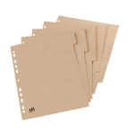 OXFORD Touareg Intercalaires Carton - A4 - 5 onglets - Non imprimé - 11 Trous - Beige - 100204964_1502_1714983870