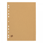 OXFORD Touareg Register - A4 - 6 teilig - blanko - unbedruckt - 11 fach gelocht - aus recyceltem Karton - beige - 100204978_1100_1615543498