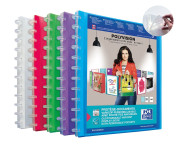 OXFORD POLYVISION DISPLAY BOOK REMOVABLE POCKETS - A4 - 20 Variozip pockets - Polypropylene - Assorted colors - 100205598_1400_1677166501