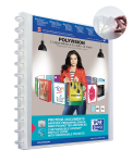 OXFORD POLYVISION DISPLAY BOOK REMOVABLE POCKETS - A4 - 20 Variozip pockets - Polypropylene - Clear - 100205600_1300_1686108344