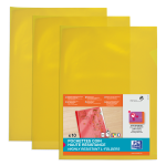 OXFORD CUT FLUSH FOLDER - Bag of 10 - A4 - PVC - 150µ - Smooth - Yellow - 100206722_1100_1686129303