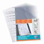 OXFORD PUNCHED POCKETS - Bag of 10 - A4 - Polypropylene - 90µ - Smooth - Clear - 100206874_8000_1572883560