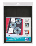 OXFORD PUNCHED POCKETS - Bag of 10 - A4 - 6 CD - Polypropylene - 90µ - Smooth - Black - 100206992_8000_1561789186