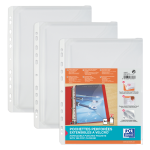 OXFORD EXPANDABLE PUNCHED POCKET WITH VELCRO - Bag of 10 - A4 - Polypropylene - 200µ - Embossed - Clear - 100206997_1101_1686110868