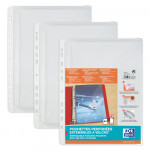 OXFORD EXPANDABLE PUNCHED POCKET WITH VELCRO - Bag of 10 - A4 - Polypropylene - 200µ - Embossed - Clear - 100206997_8000_1561626665